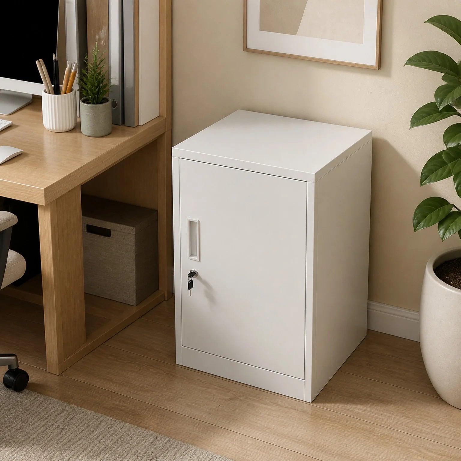 Adrian Single-Door Office Storage Cabinet - lifestyle view
