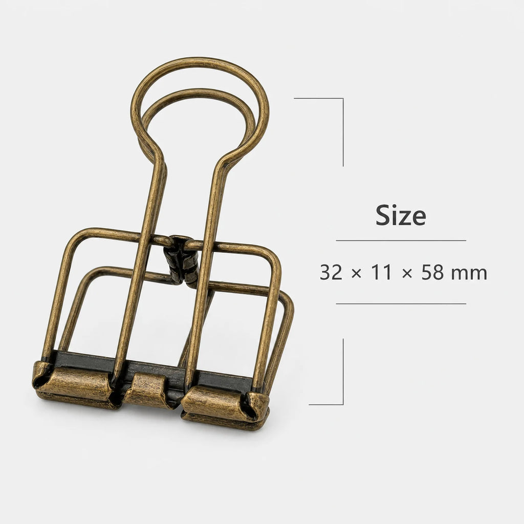 Anna Wire Memo and Binder Clip - dimensions view