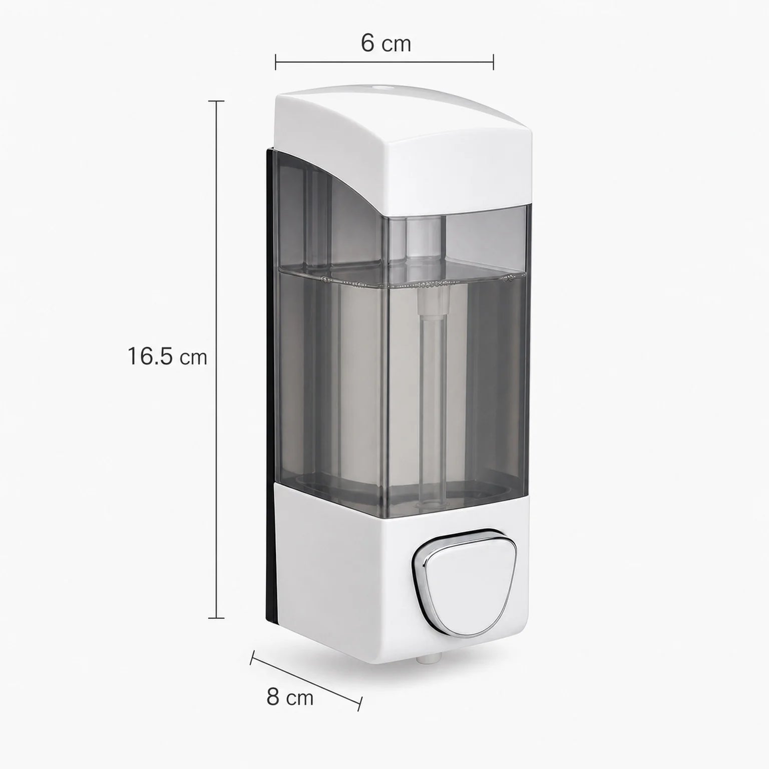 Anton Wall-Mounted Soap Dispenser - dimensions view