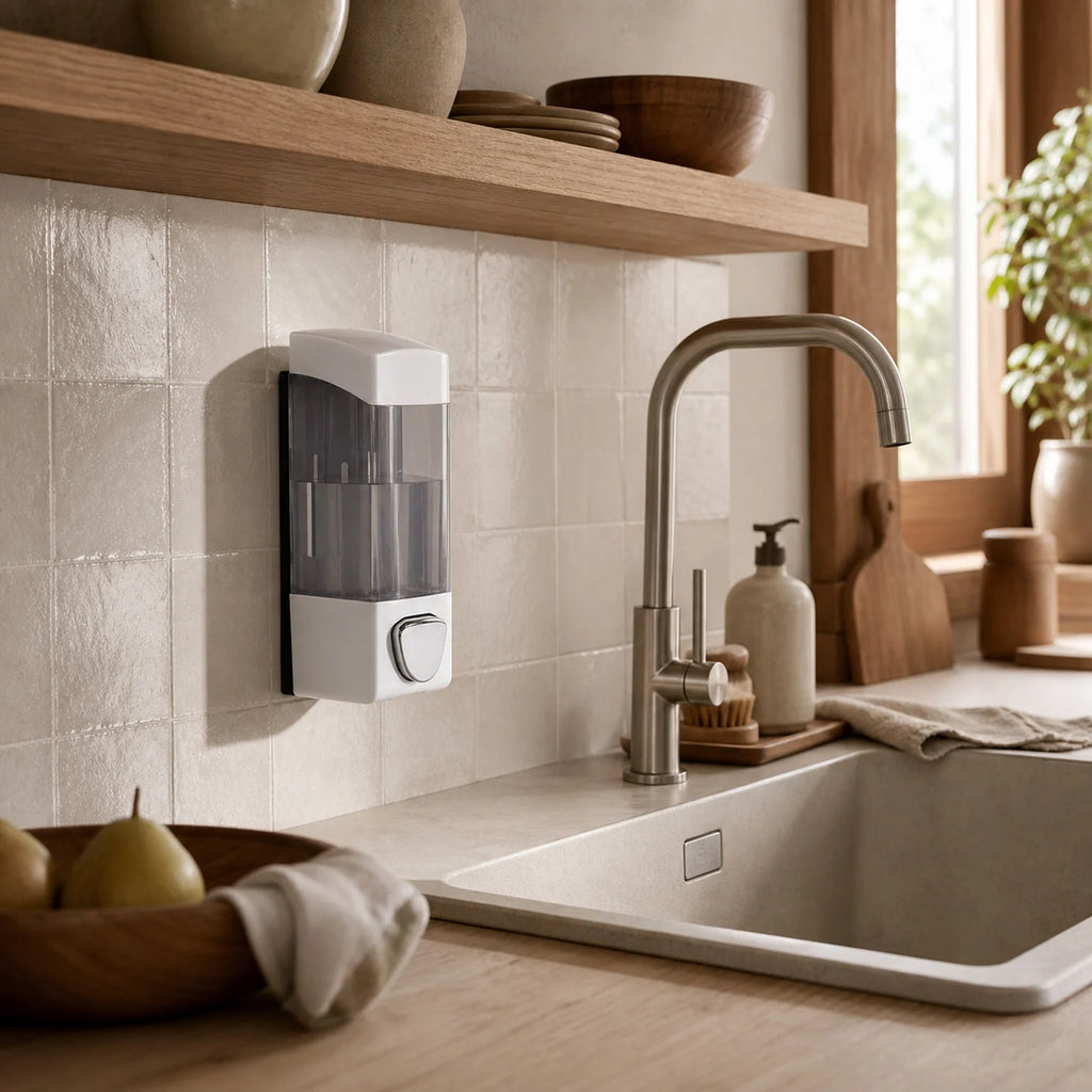Anton Wall-Mounted Soap Dispenser - lifestyle view