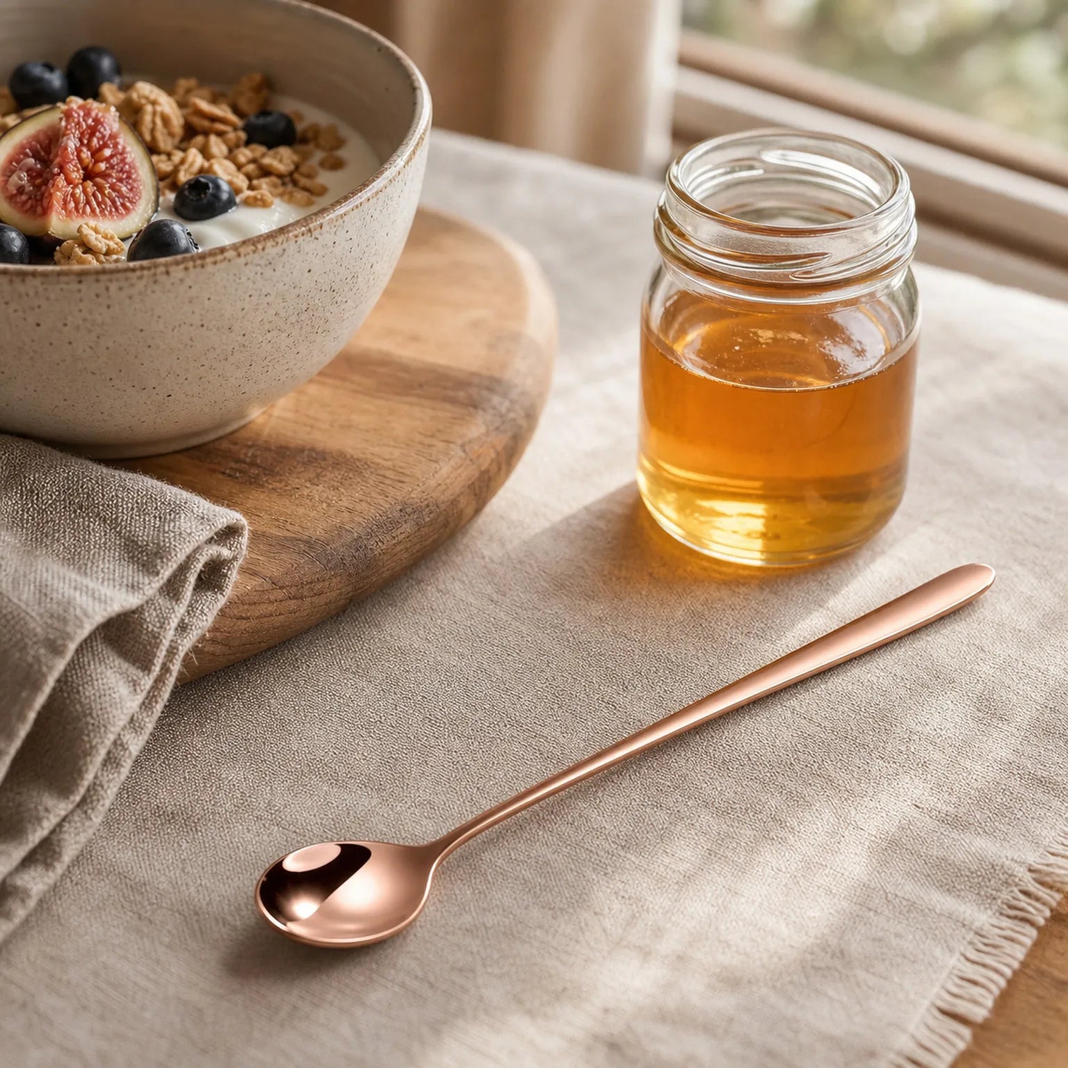 Bianca Long-Handle Condiment Spoon - lifestyle view