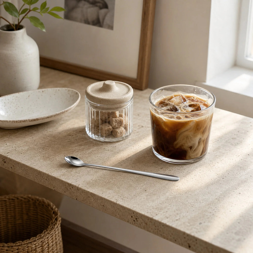 Bianca Long-Handle Condiment Spoon - lifestyle view
