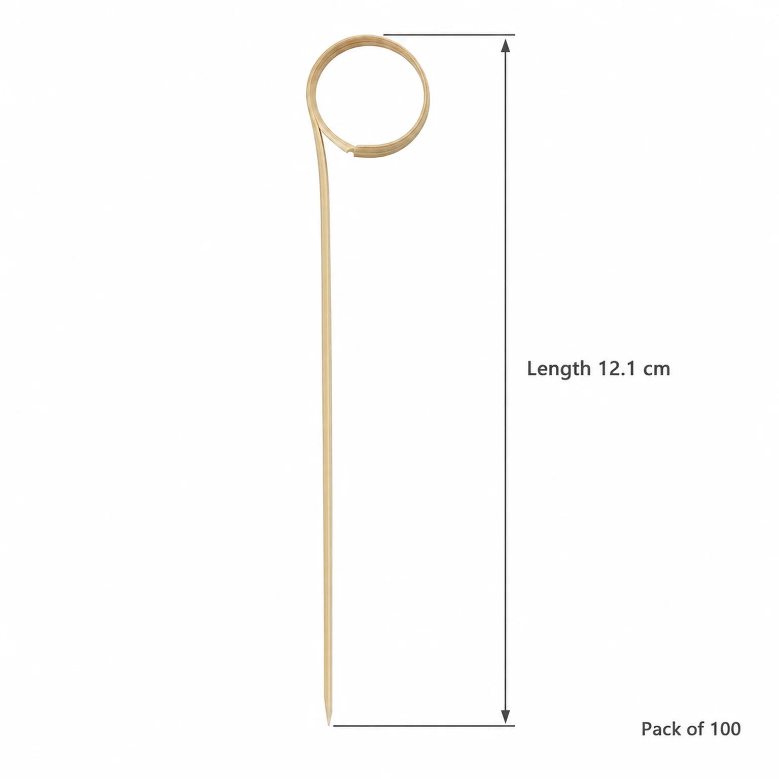Celia Bamboo Cocktail Picks - dimensions view