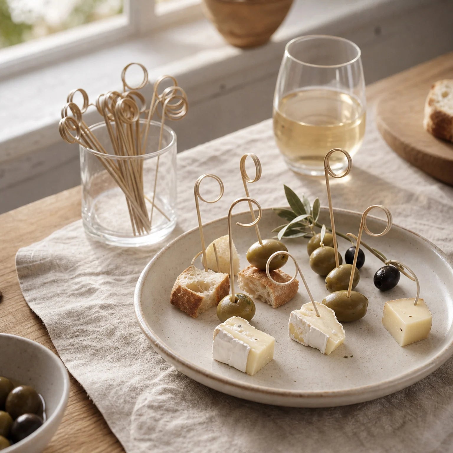 Celia Bamboo Cocktail Picks - lifestyle view