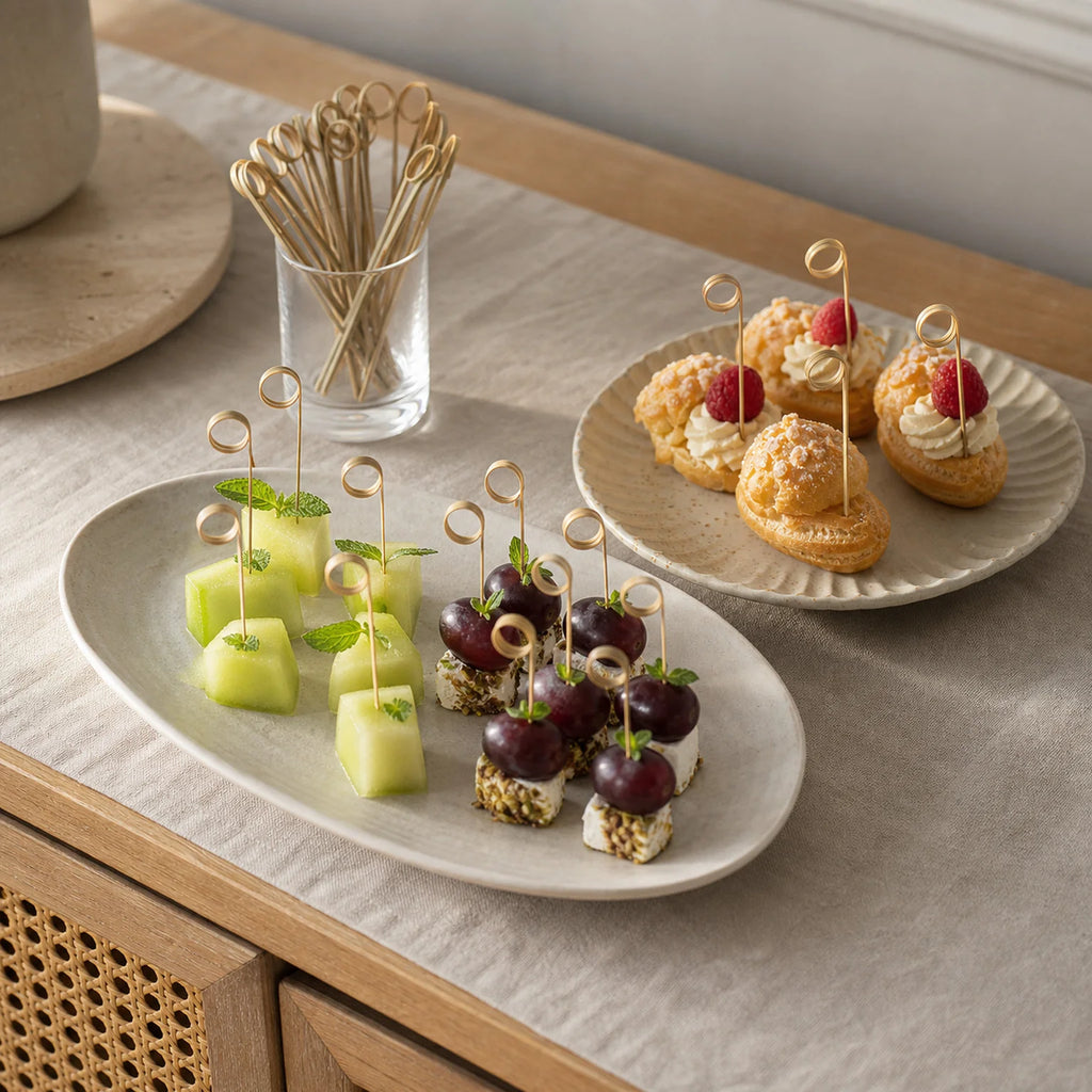 Celia Bamboo Cocktail Picks - lifestyle view