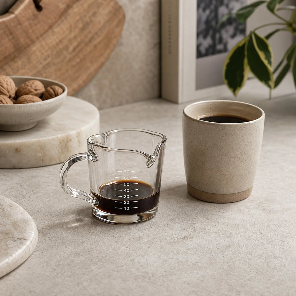 Clara Glass Milk and Cream Jug - lifestyle view