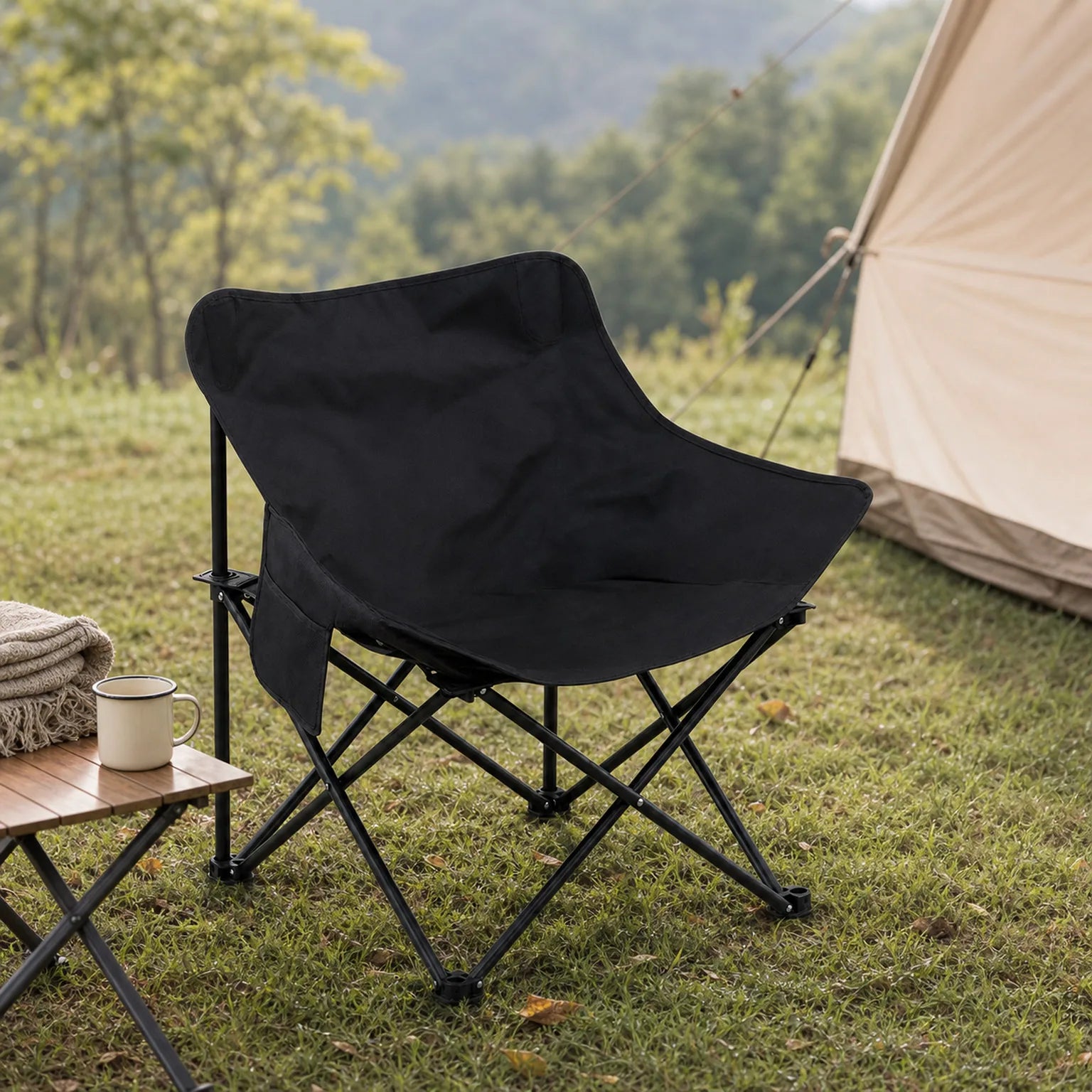 Emil Folding Moon Chair - lifestyle view