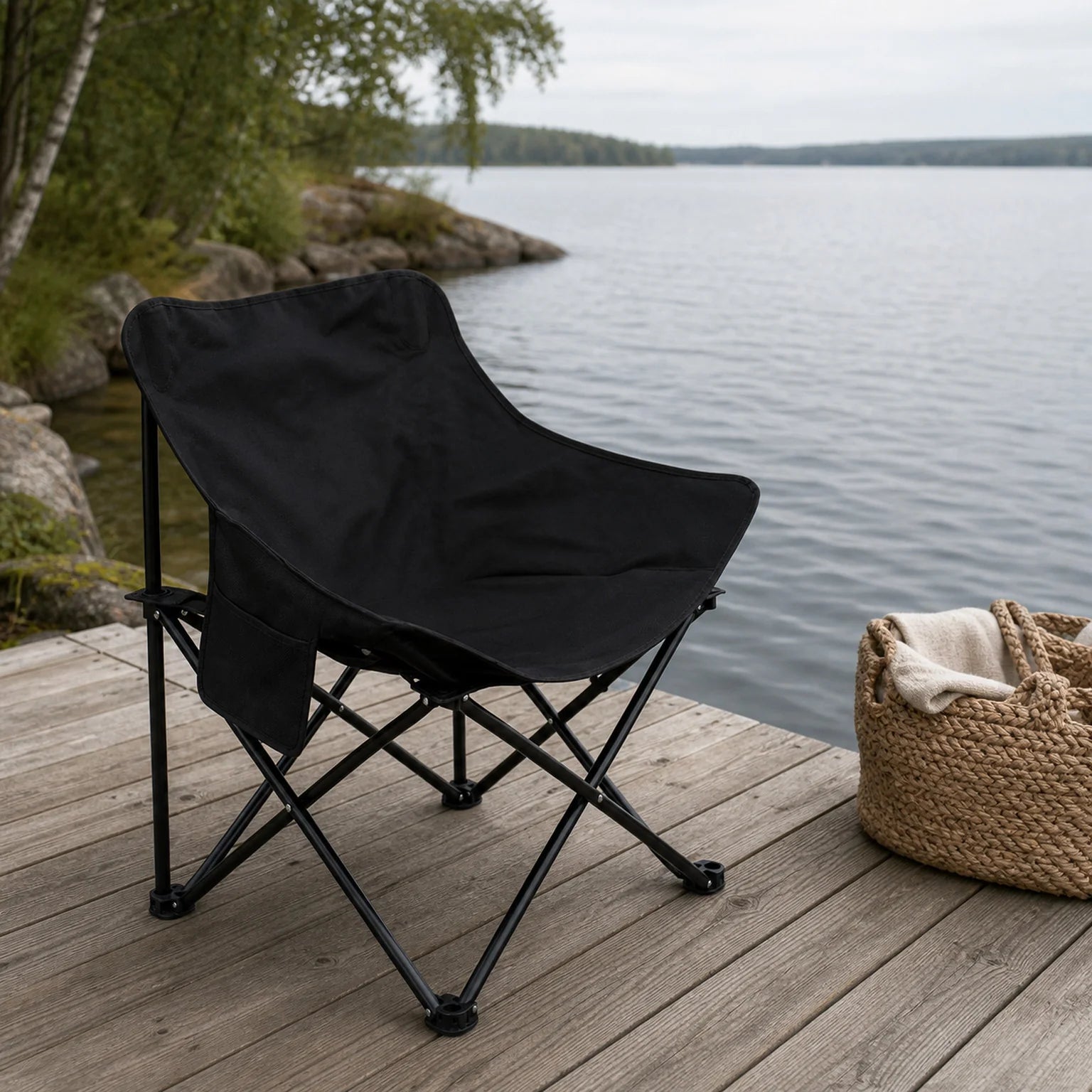Emil Folding Moon Chair - lifestyle view