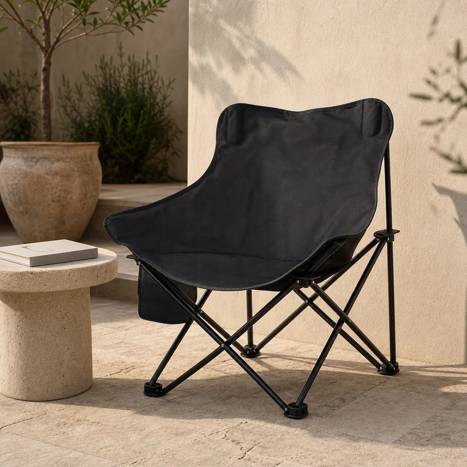 Emil Folding Moon Chair - lifestyle view