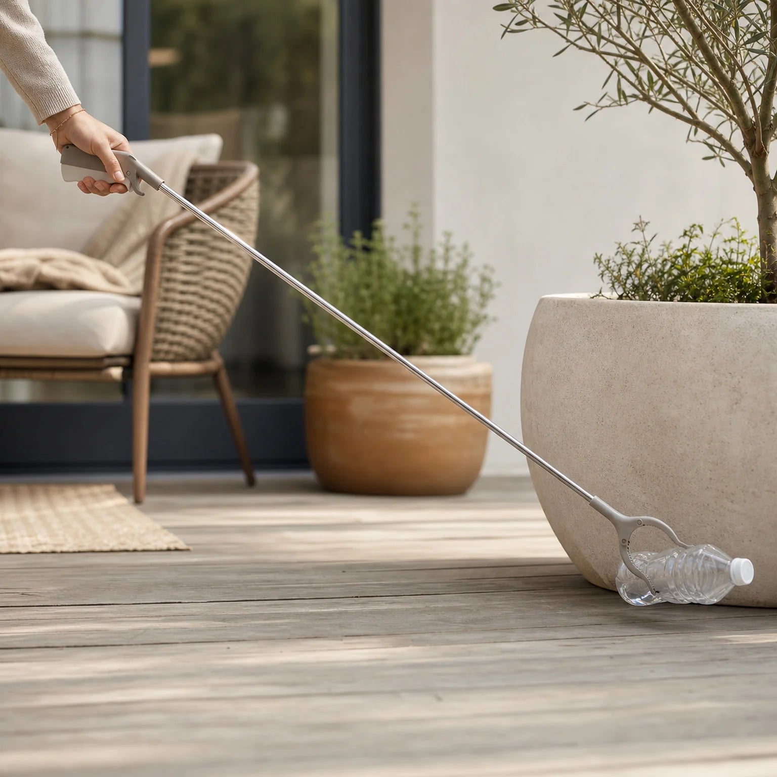 Emma Stainless Steel Litter Picker - lifestyle view