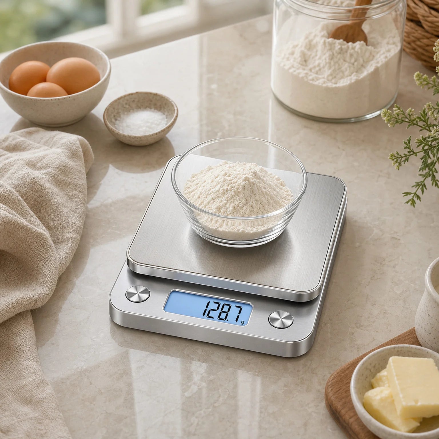 Enzo Compact Digital Scale - lifestyle view