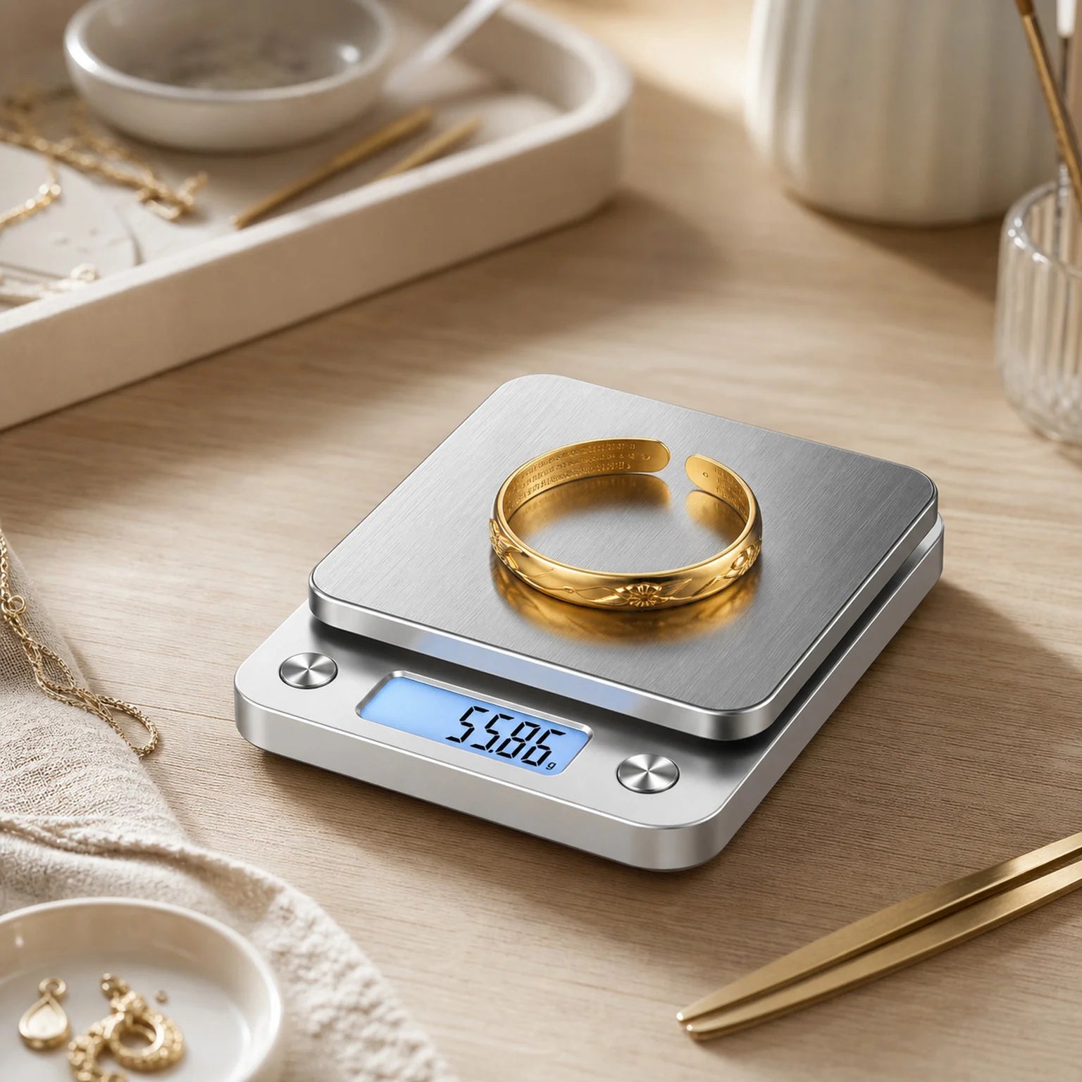 Enzo Compact Digital Scale - lifestyle view