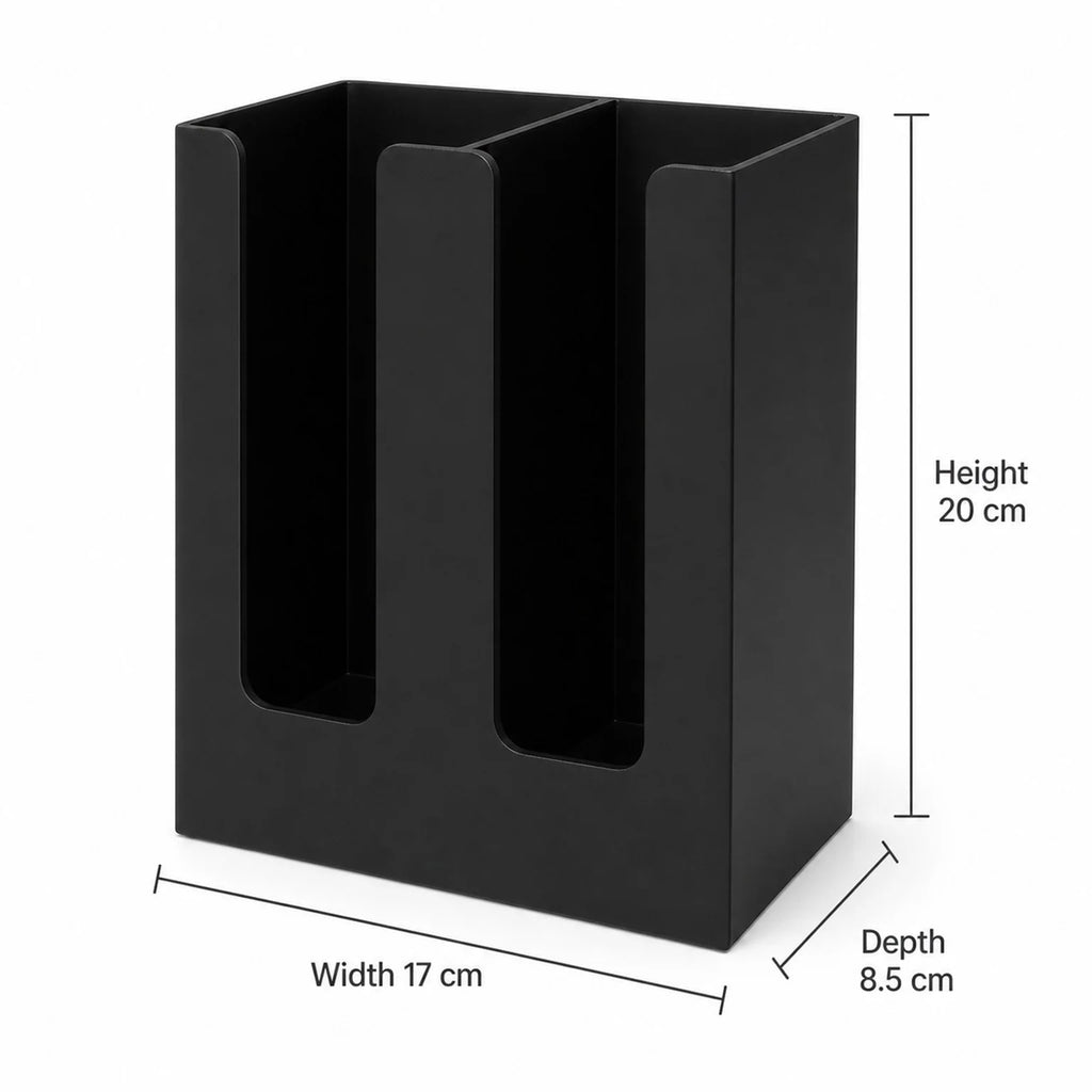 Erik Two-Slot Disposable Cup Holder - dimensions view