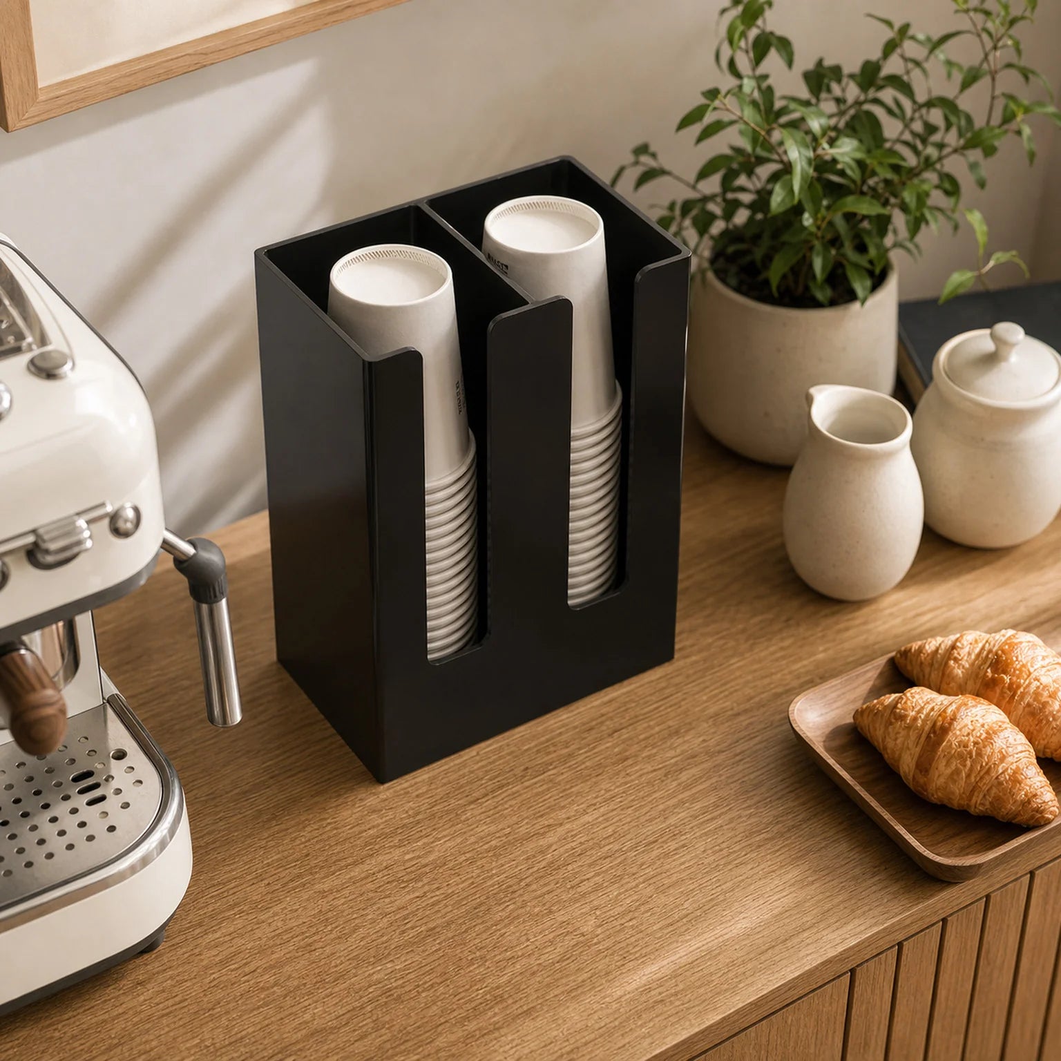 Erik Two-Slot Disposable Cup Holder - lifestyle view