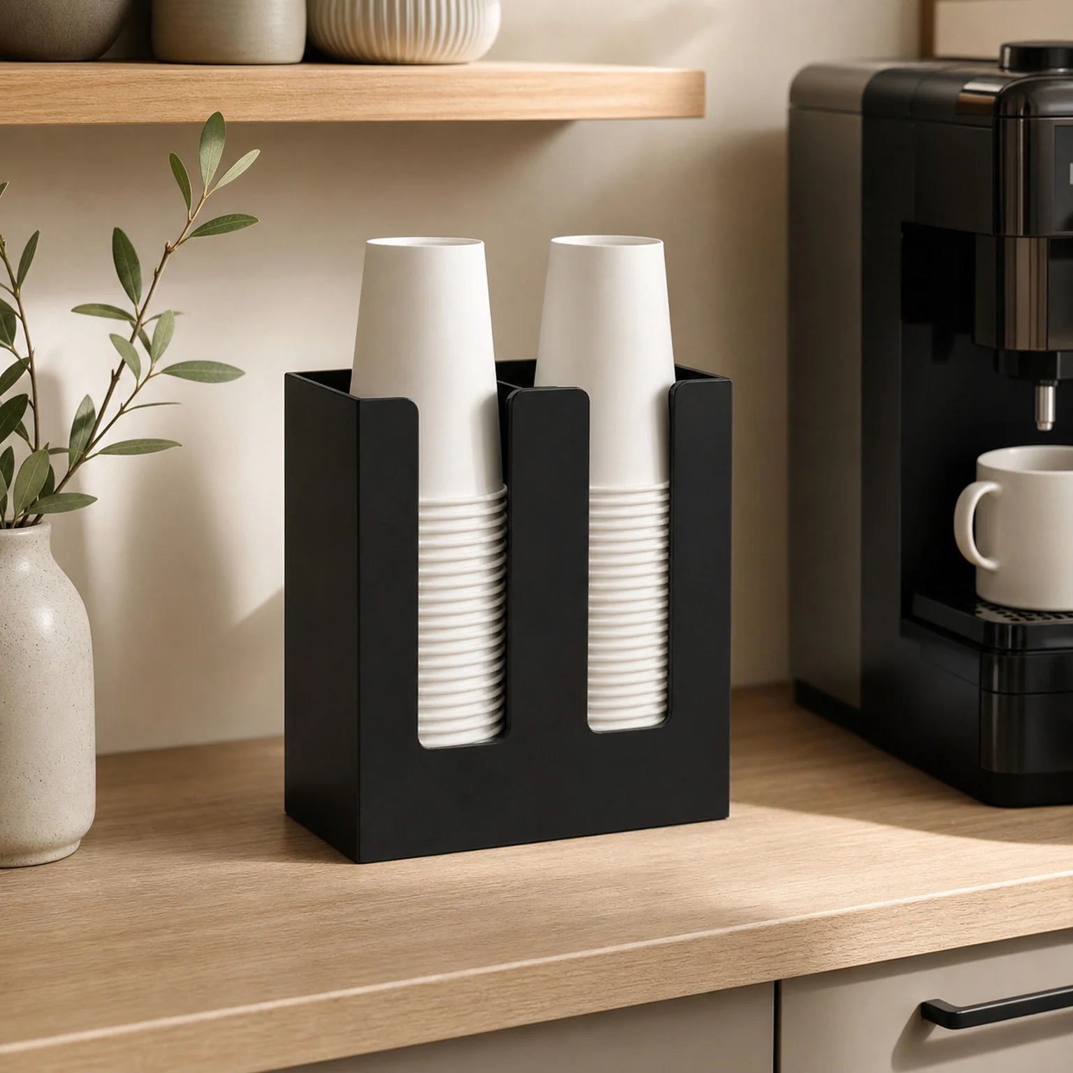 Erik Two-Slot Disposable Cup Holder - lifestyle view