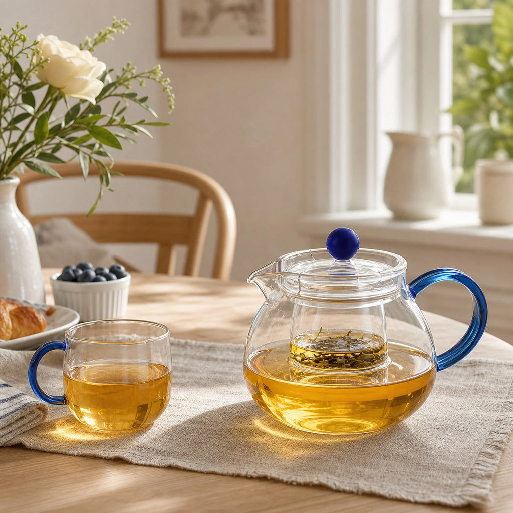 Eva Glass Teapot Including Infuser - lifestyle view