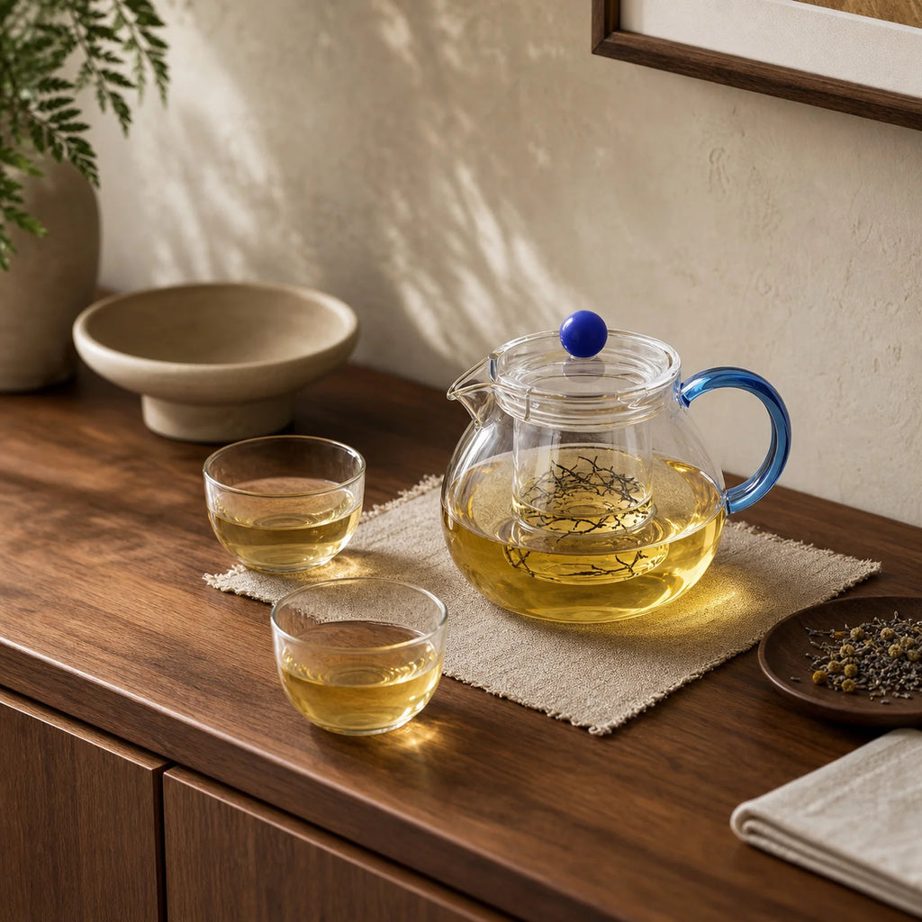 Eva Glass Teapot Including Infuser - lifestyle view