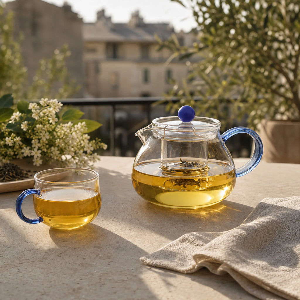 Eva Glass Teapot Including Infuser - lifestyle view