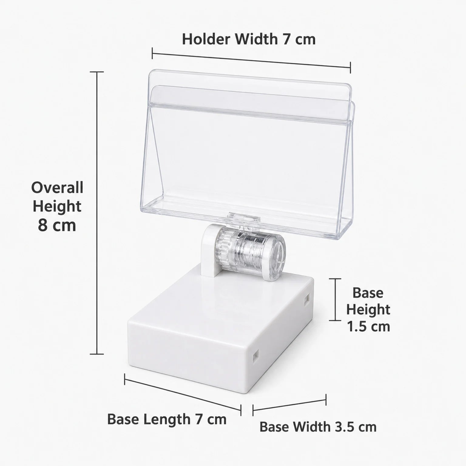 Felix Magnetic Sign Holder Including Display Clip - dimensions view