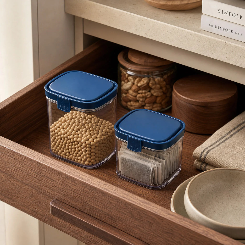Oscar Food Storage Container, Push Lid - lifestyle view