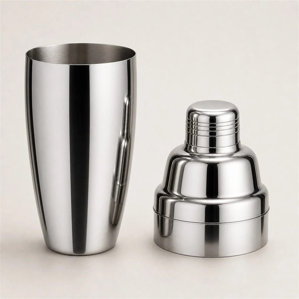 Henri Two-Piece Stainless Steel Cocktail Shaker - detail view