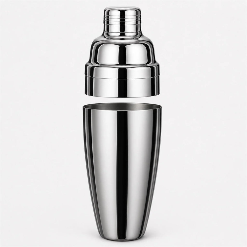 Henri Two-Piece Stainless Steel Cocktail Shaker - detail view