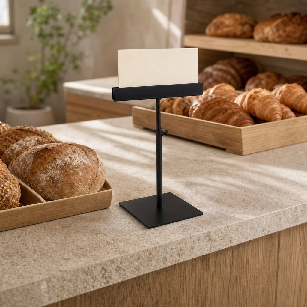 Ines Adjustable Restaurant Menu Stand - lifestyle view