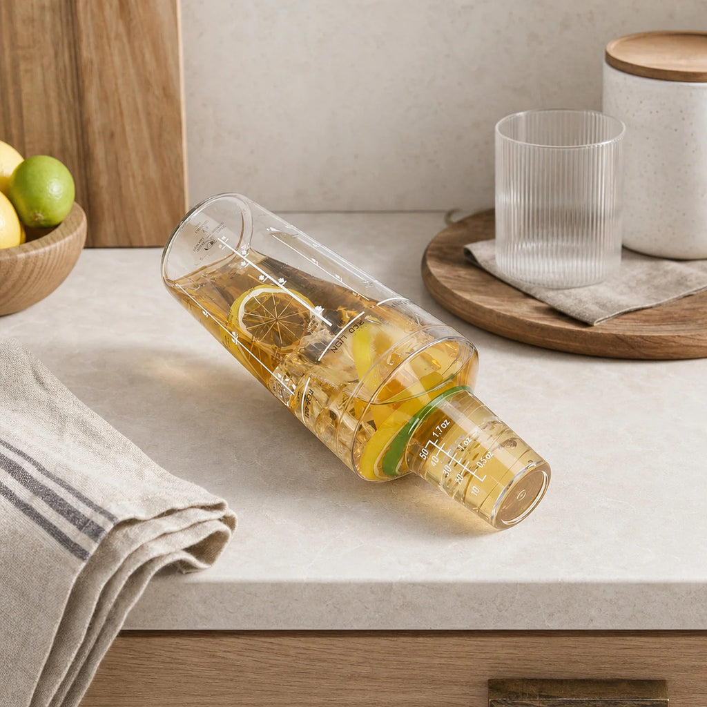 Jonas Three-Piece Cocktail Shaker - lifestyle view