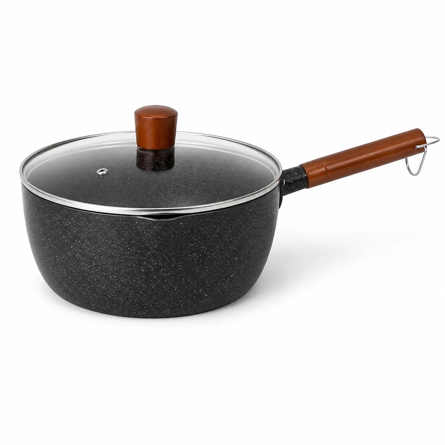 Leo Speckled Saucepan Including Glass Lid - main view
