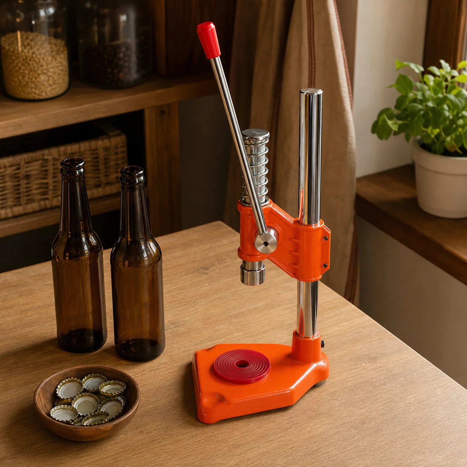 Livia Manual Bottle Capping Machine - lifestyle view