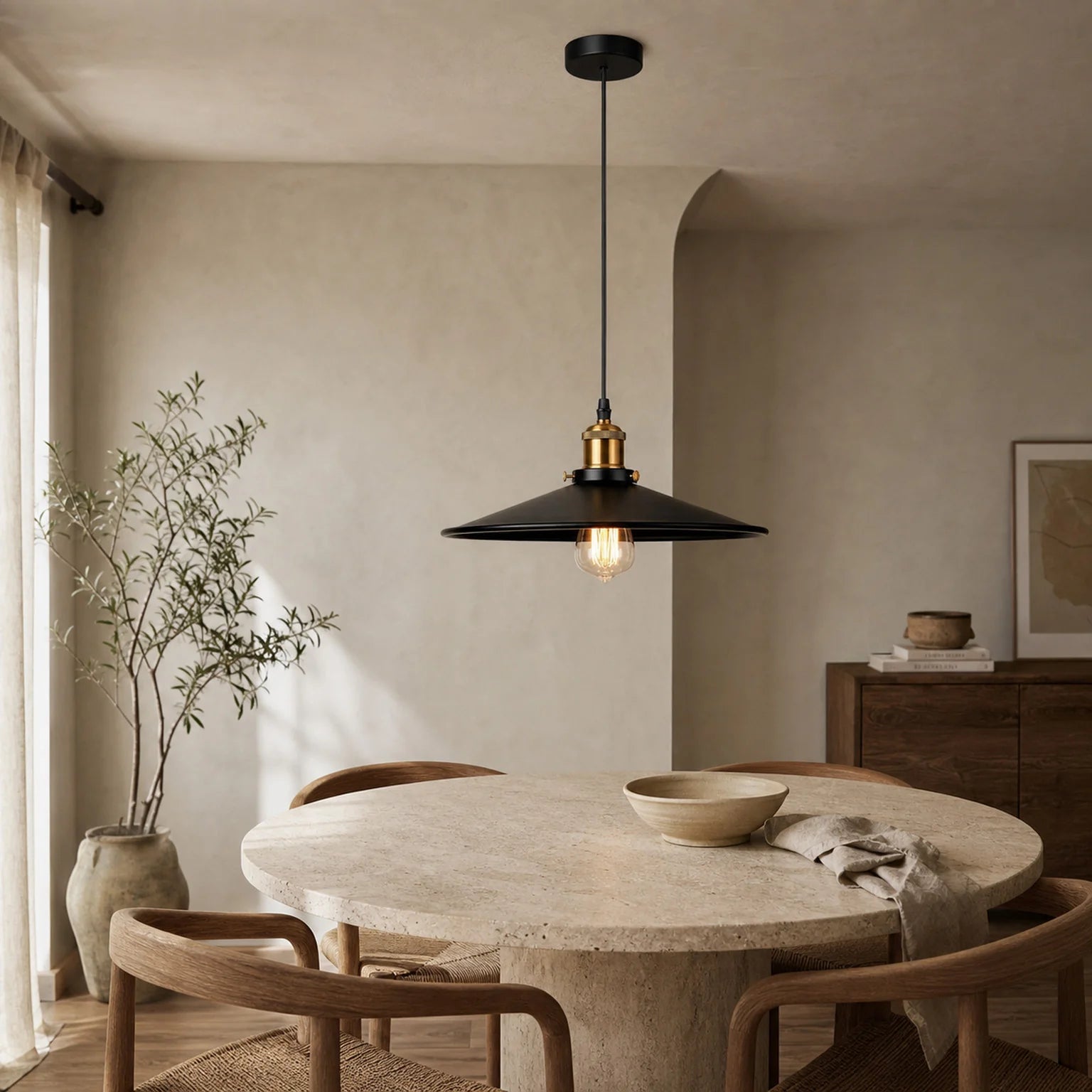 Louis Disc Pendant Light - lifestyle view