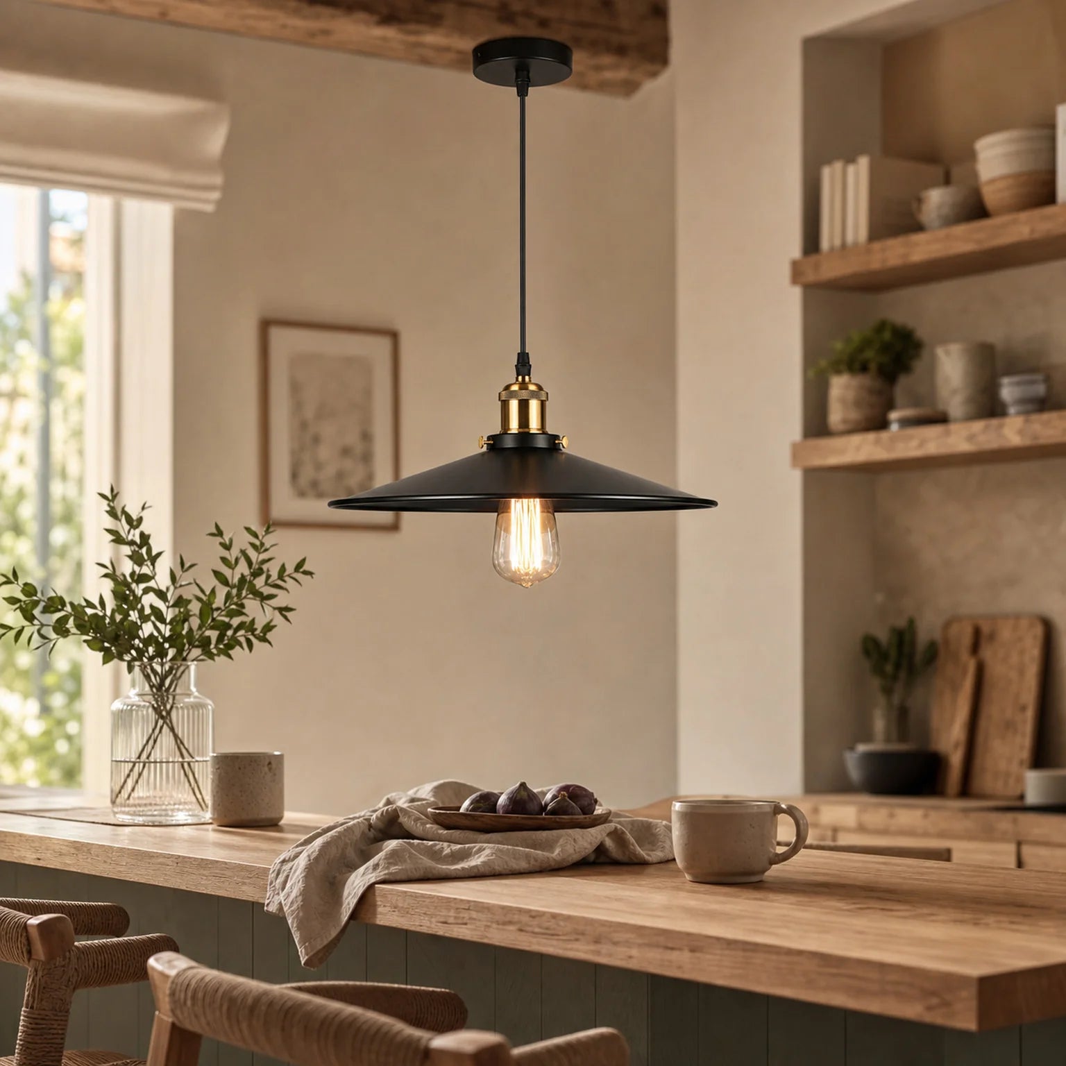 Louis Disc Pendant Light - lifestyle view