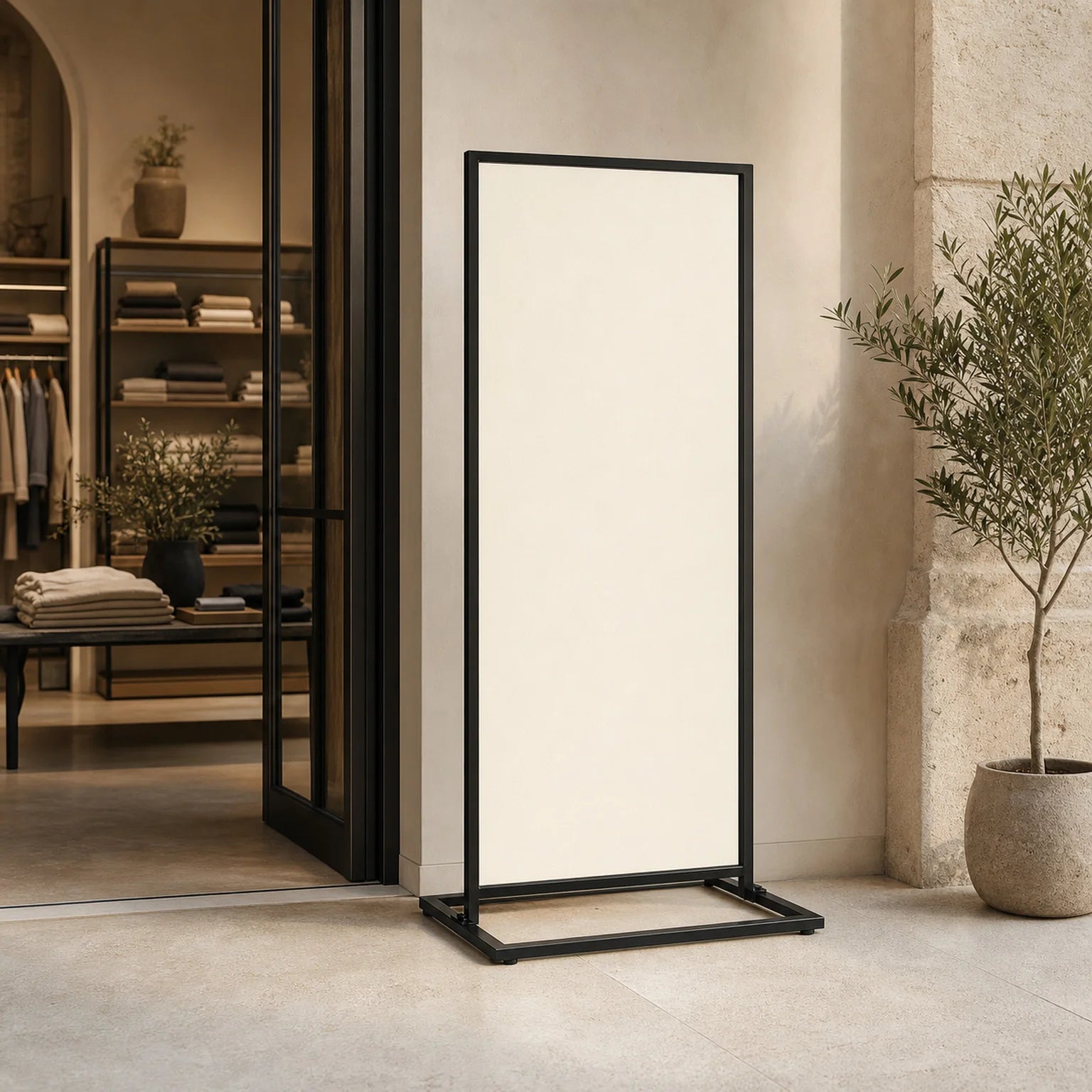 Lucia Freestanding Exhibition Display Stand - lifestyle view
