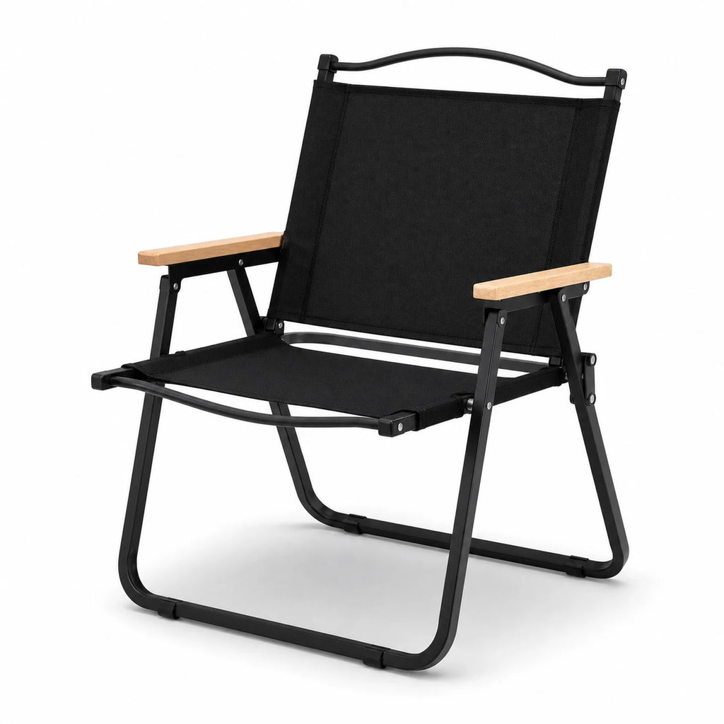 Marta Folding Camping Chair Made of Metal and Wood - main view