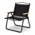 Marta Folding Camping Chair Made of Metal and Wood - main view