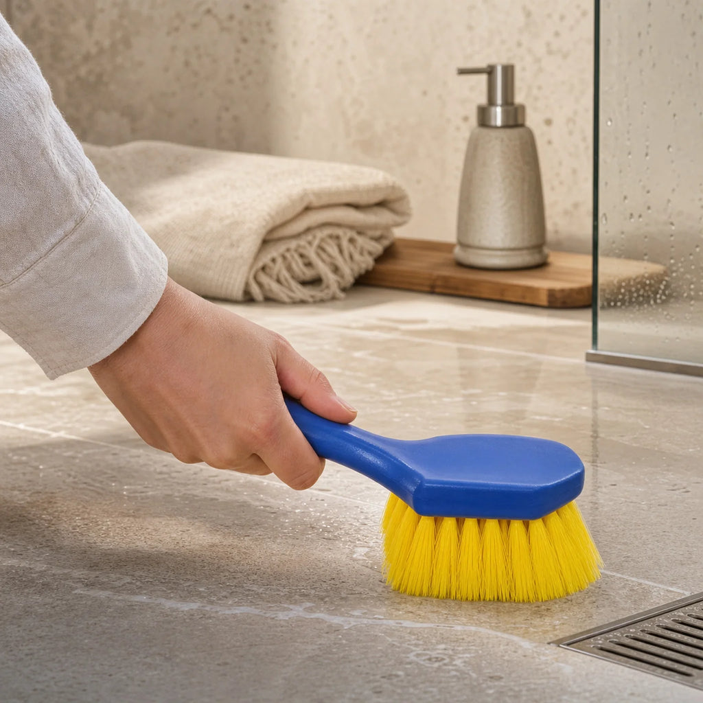 Mia Short-Handle Scrubbing Brush - lifestyle view
