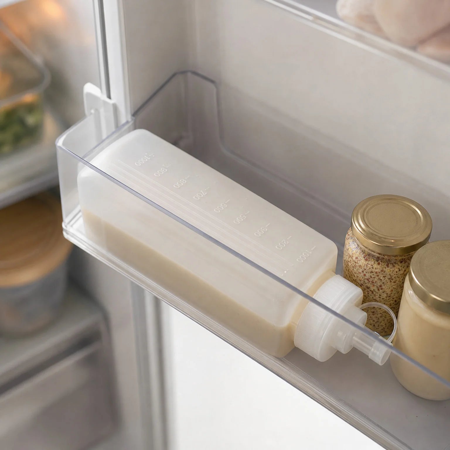 Nina Wide-Mouth Sauce Squeeze Bottle - lifestyle view