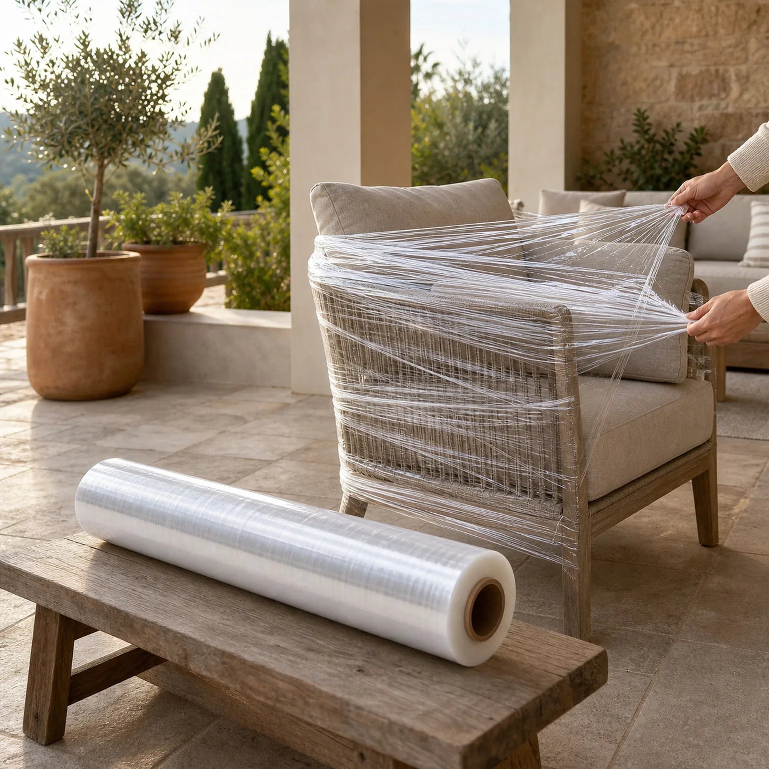 Noel Pallet Stretch Wrap - lifestyle view
