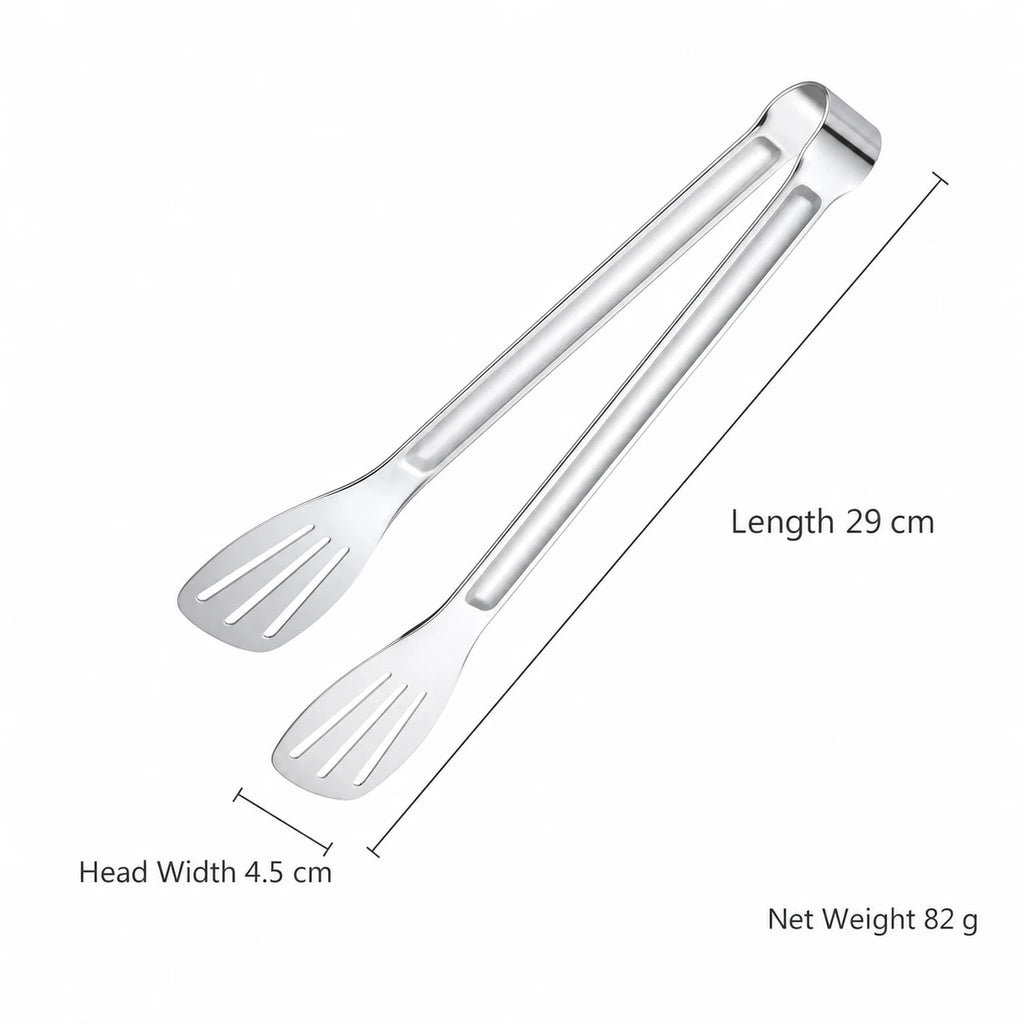 Petra Stainless Steel Serving Tongs - dimensions view