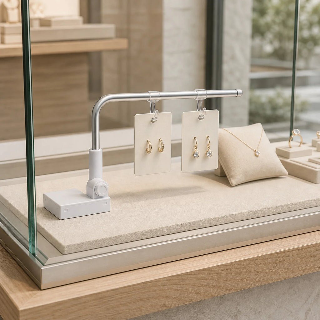 Rosa Display Cabinet Rail Including Sliding Hooks - lifestyle view