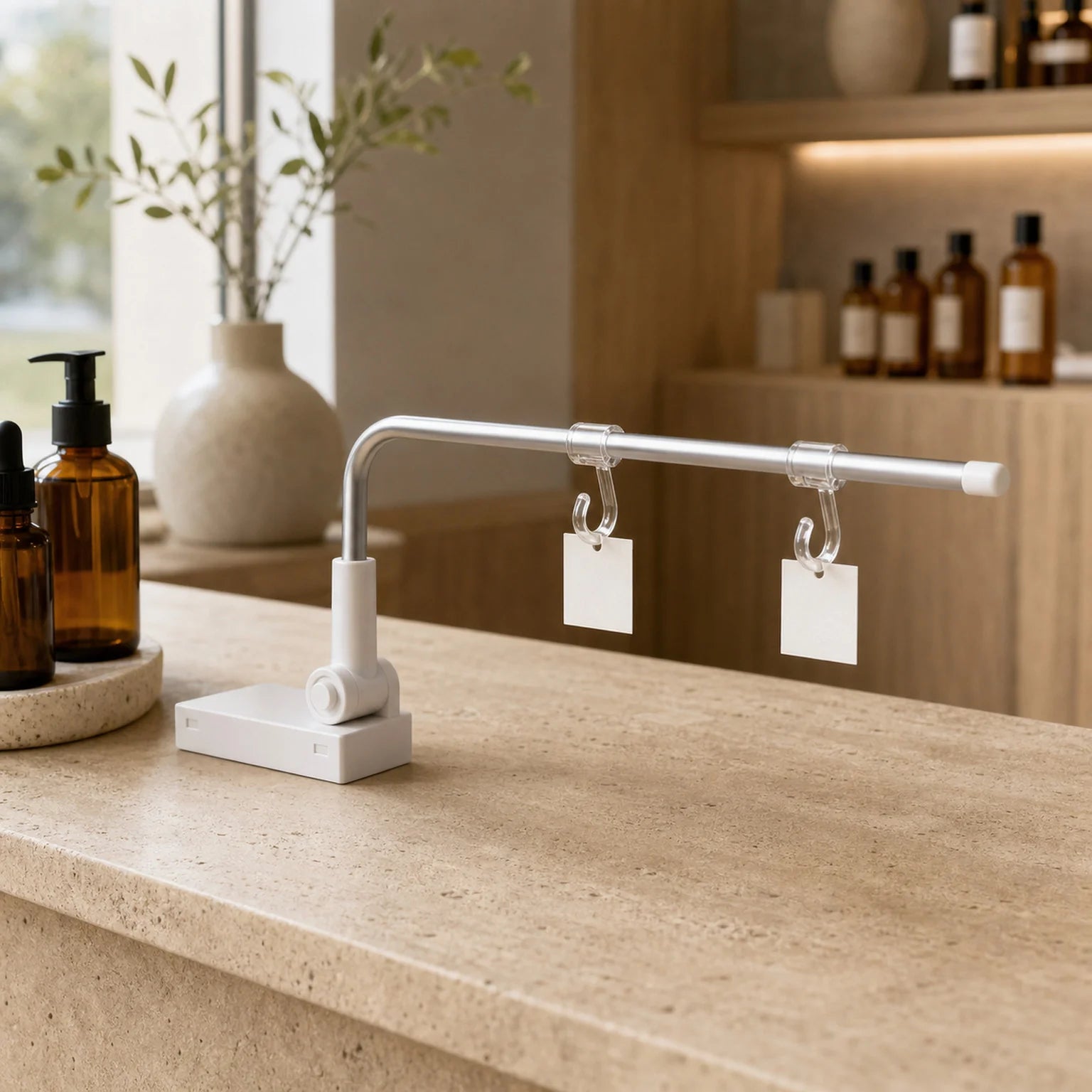 Rosa Display Cabinet Rail Including Sliding Hooks - lifestyle view