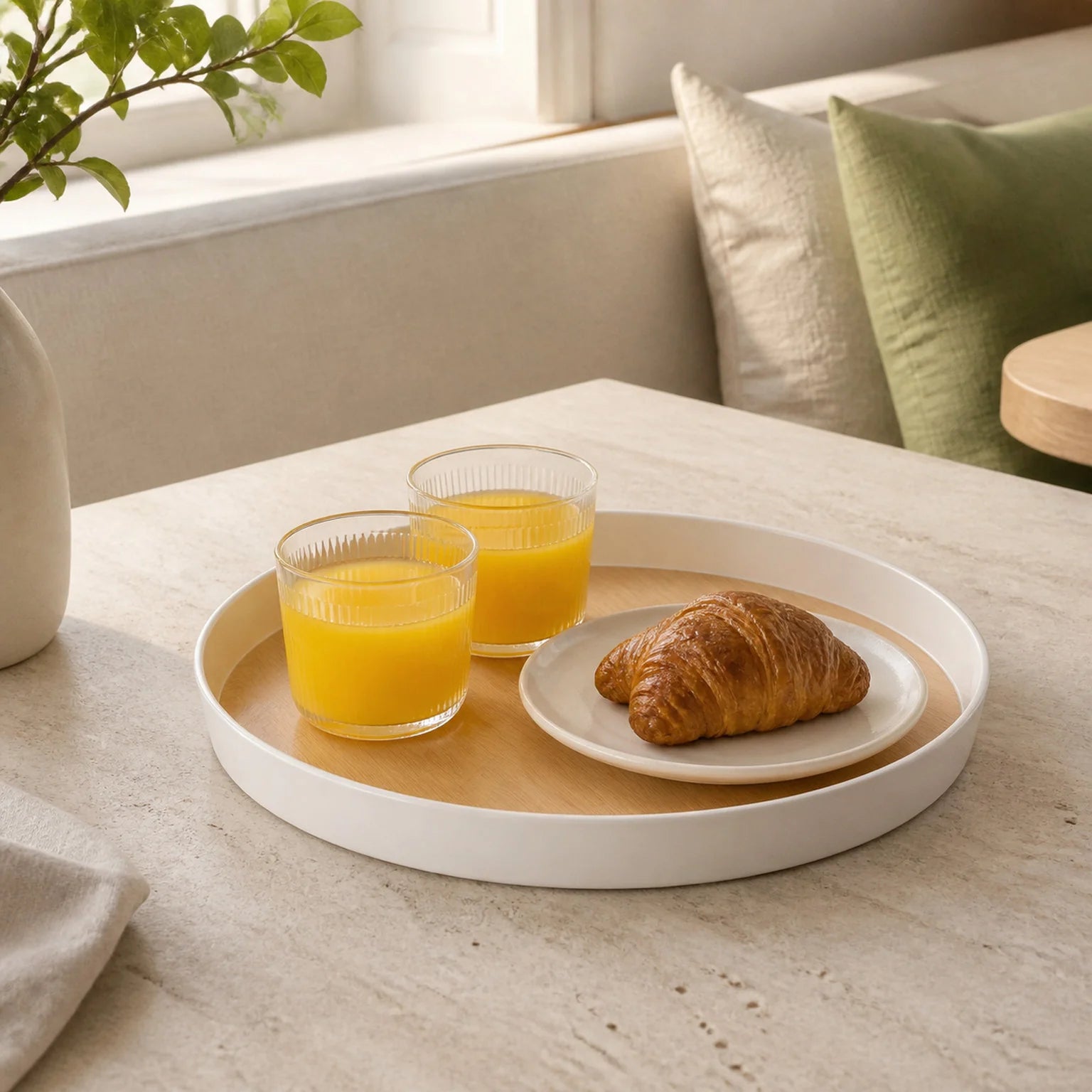 Sabine Round Food Display Tray - lifestyle view