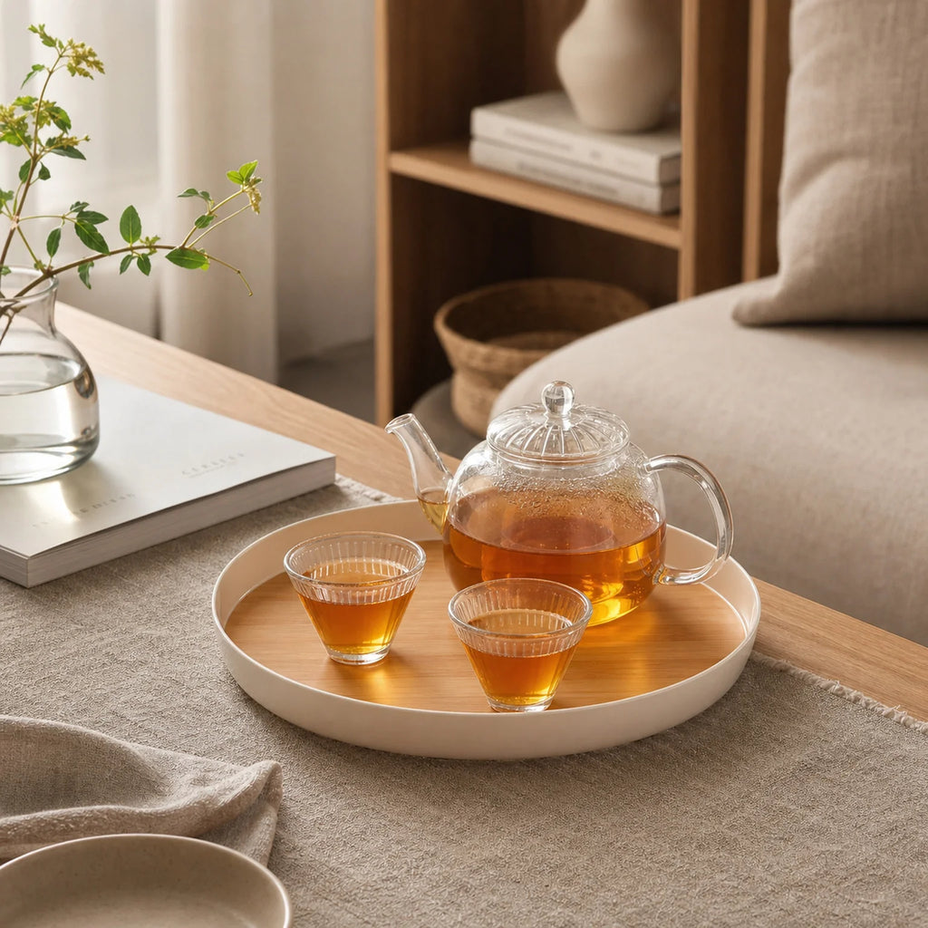 Sabine Round Food Display Tray - lifestyle view