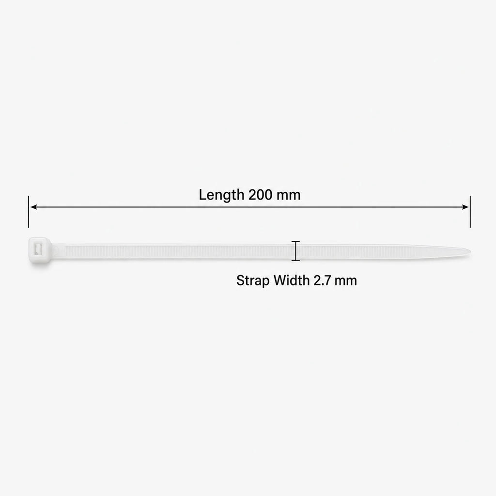 Sara Self-Locking Cable Ties - dimensions view