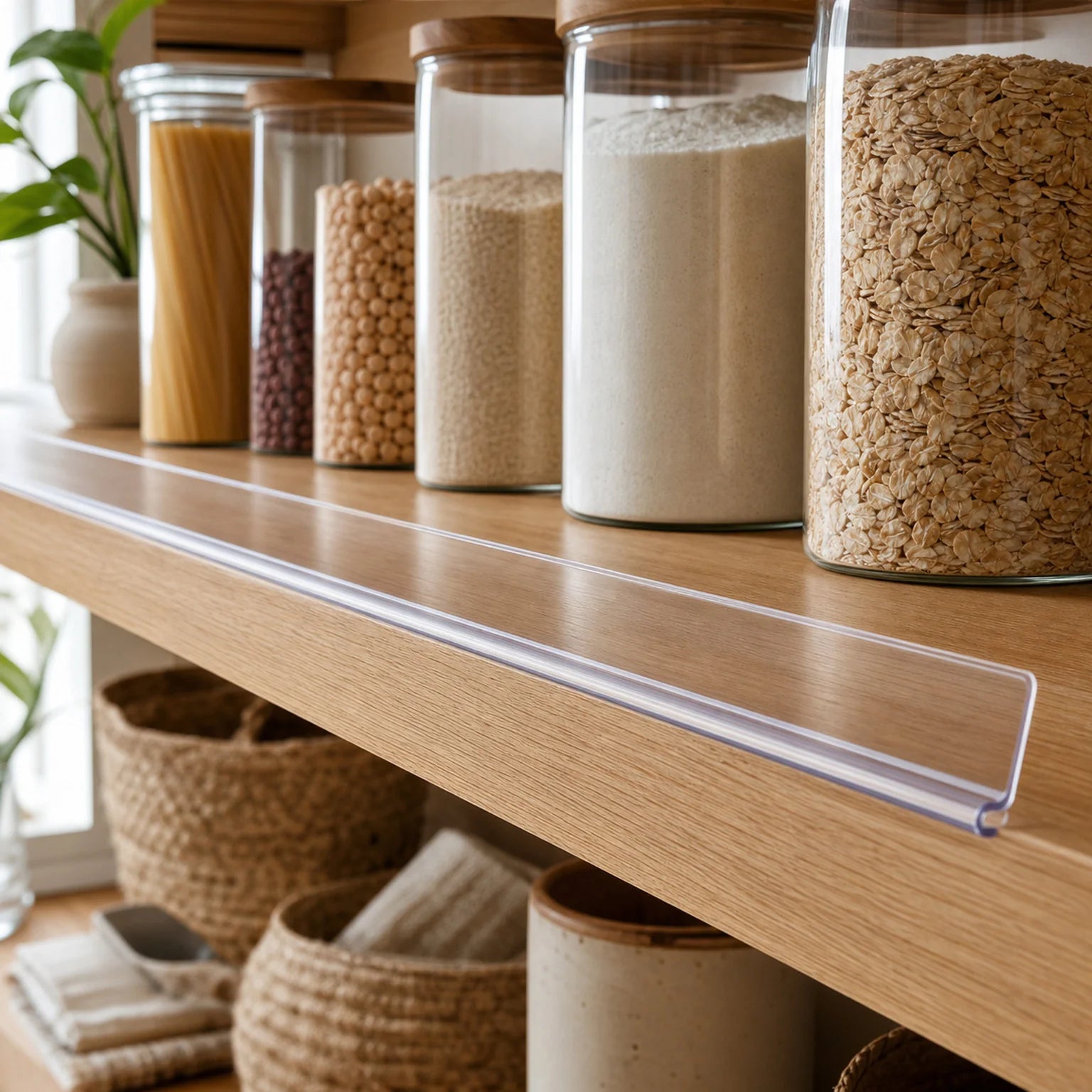 Simon Adhesive Shelf Guard Strip - lifestyle view