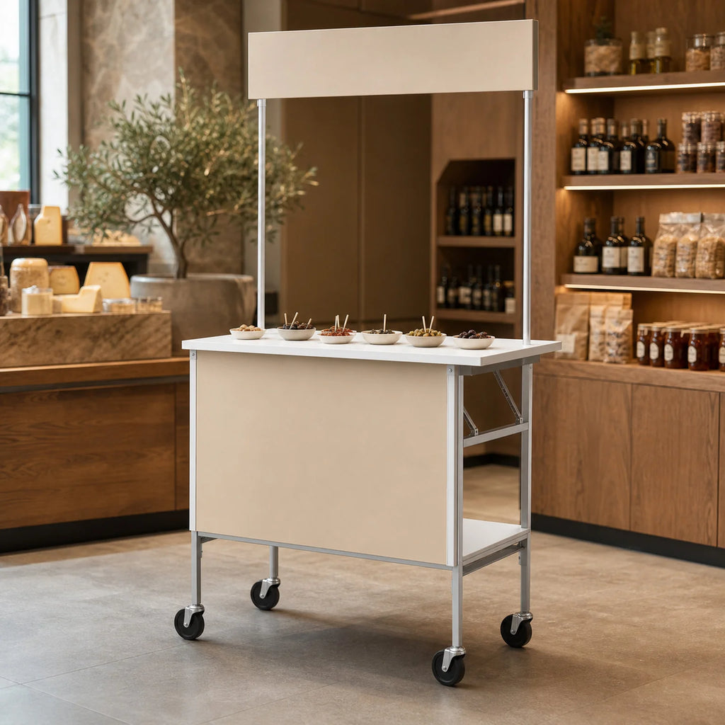 Sofia Folding Promotional Tasting Table - lifestyle view