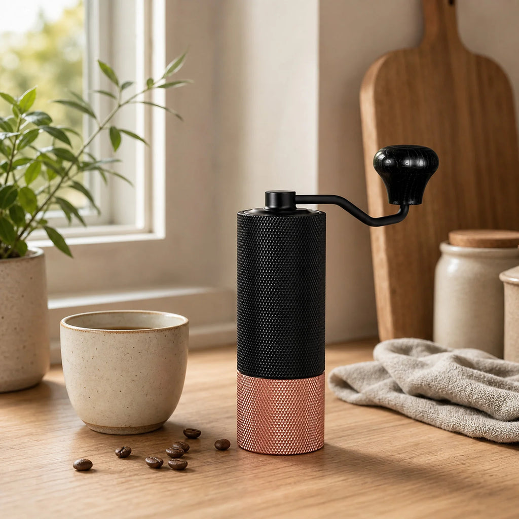 Victor Manual Coffee Grinder Including Cleaning Brush - lifestyle view