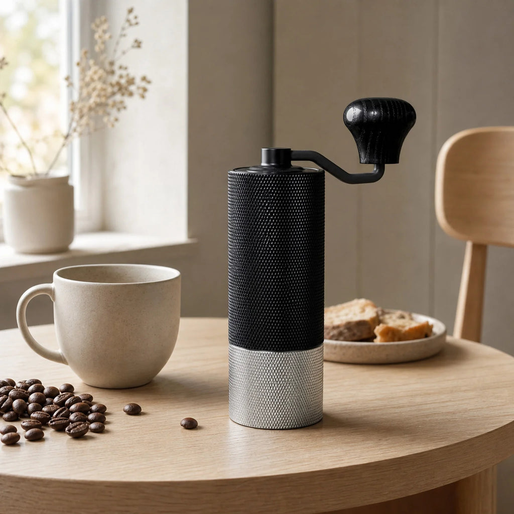 Victor Manual Coffee Grinder Including Cleaning Brush - lifestyle view