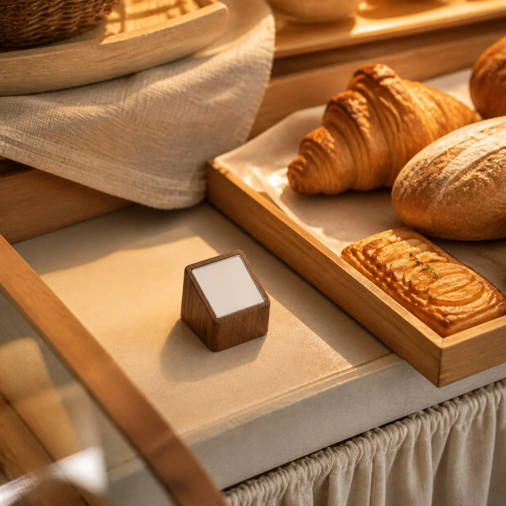 Marco Square Wooden Price Tag Holder - lifestyle view