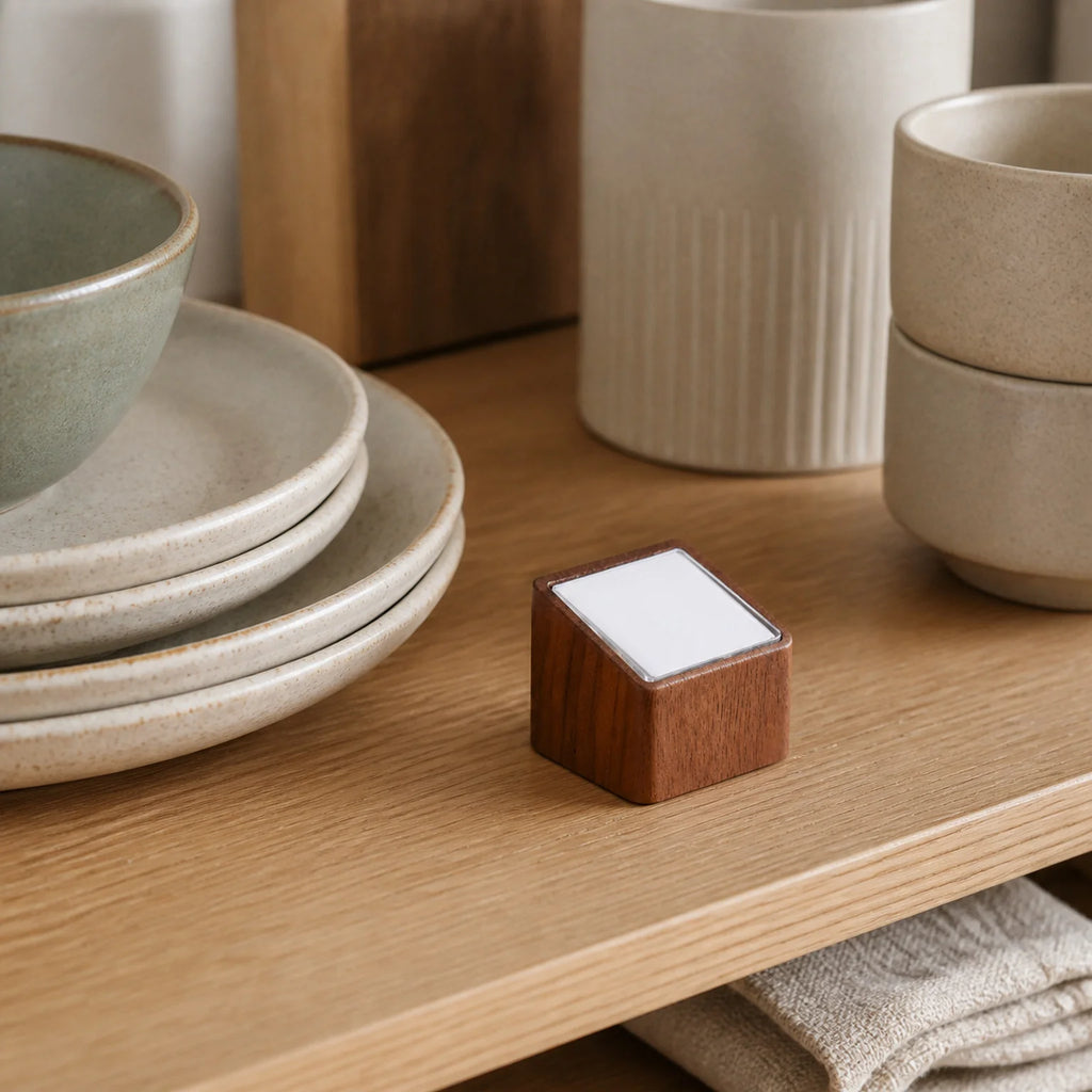 Marco Square Wooden Price Tag Holder - lifestyle view